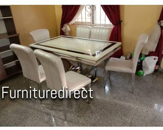 Marble Dining Set Furniture + 6 Chairs (Lagos Delivery Only