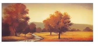 Decorative Wall Poster Brown/Yellow 24x18cm