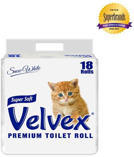 Velvex Toilet Paper White 18 Pack Unwrapped