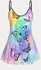 Plus Size Ombre Color Butterfly Print Tank Top - 5xl