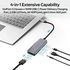 Promate USB-C Hub, High-Speed 4-In-1 Aluminium Type-C Adapter with 100W USB-C Power Delivery Port, 4K HDMI, 3.5mm Auxiliary Port and Ultra-Fast USB 3.0 Port for MacBook Pro, Chromebook, UniPort-C4
