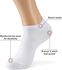 Fashion 12 Pair Women Ankle Socks Ped Low Cut Fit Crew Size 9-11 Sport White