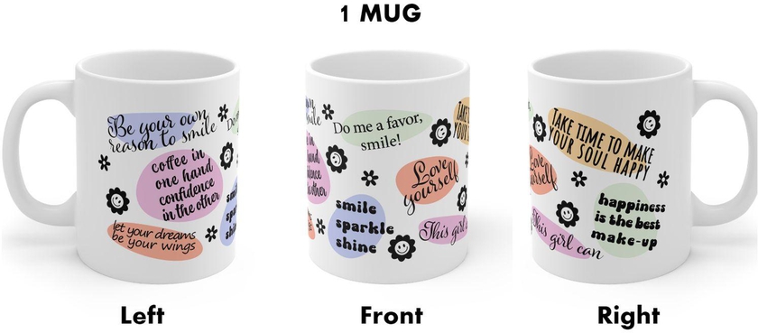 Mental Health "love Your Self 'Printed Mug