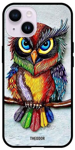 Protective Case Cover For Apple iPhone 14 6.1" 2022 Paint Owl