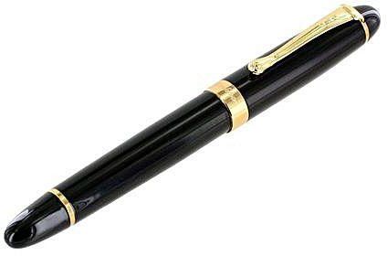 Generic Estone X450 Fountain Pen Black Medium Nib Gold Trim New