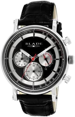 BLADE Aura 54 Black 3634G1SUN SS & Leather Chronograph Men's Watch