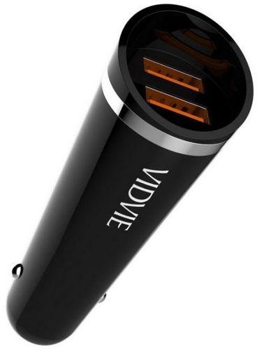Vidvie CC506 Fast Car Charger 2.4A With Lightning Cable - Black