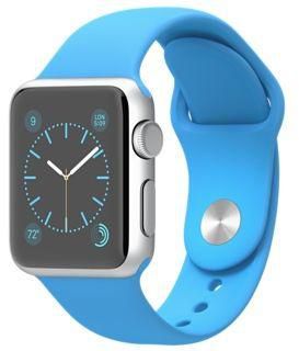 Apple Watch Series 1 - 42mm Silver Aluminum Case with Blue Sport Band, OS 2 - MJ3Q2