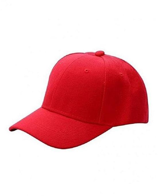 Fashion Plain Face Cap - Red