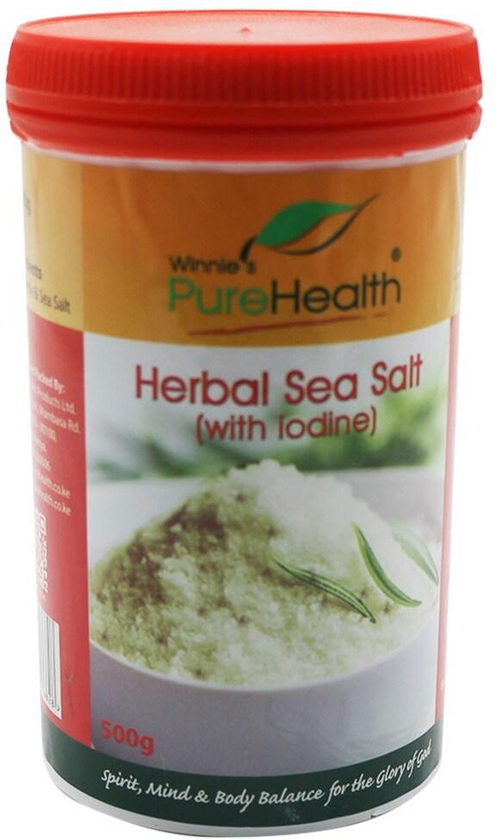 Winnie&#39;s Pure Health Herbal Sea Salt With Iodine 500g.