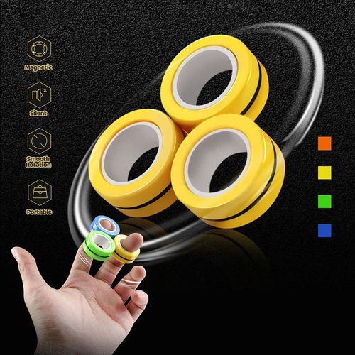 3 PCS Bump Magnetic Ring Fidget Spinner Children Sports Toy (Random Color)