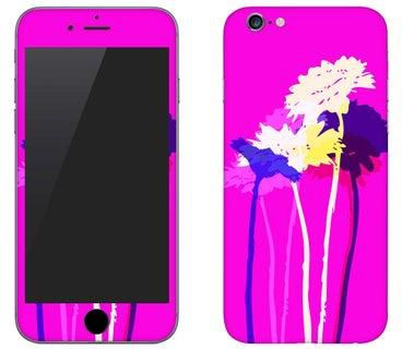 Vinyl Skin Decal For Apple iPhone 6S Plus Bleeding Flowers (Pink)