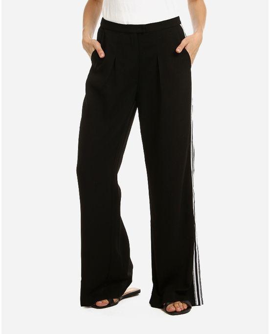 OR Wide Legs With Side Stripes Pants - Black