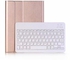 BT3.0 Wireless Keyboard Case iPad Protective Case Detachable Keyboard Case for iPad 10.2(2019) Rose Gold & White