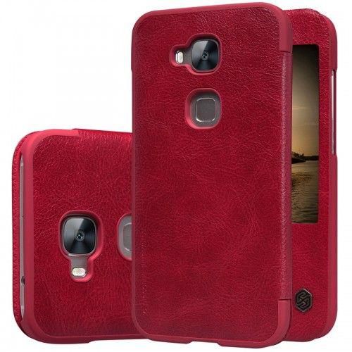 Nillkin Qin Leather Folder Case For Huawei G8 / Red