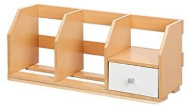 Bookends Multifunctional Desk with Small Drawer Bookcase Office Information Folder Shelf Bookcase Storage Shelf Bedroom S