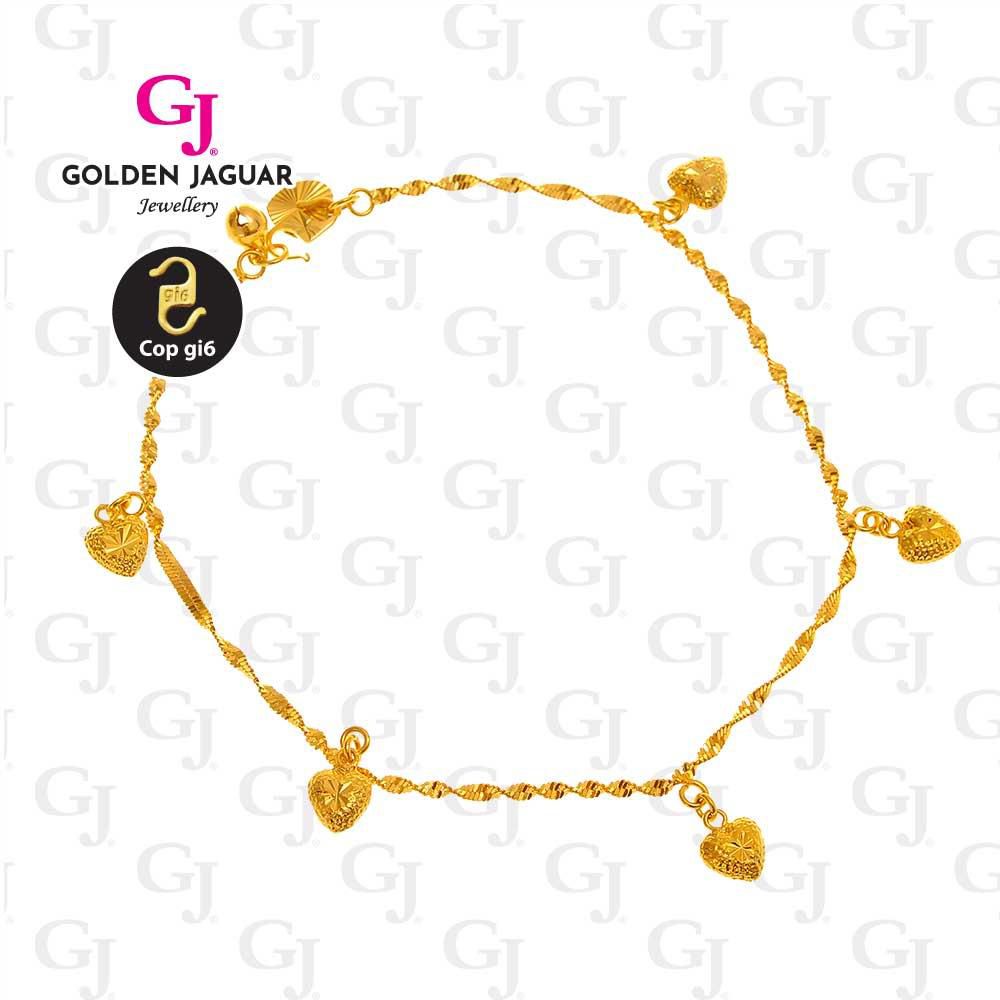 GJ Jewellery Emas Korea Anklet - Gila-Gila + Love 3360210-0