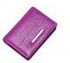 Nucelle Womens Geniune Leather Credit Cards Wallet Solid Id Cards Holder Clutch Hand Bag for Women 070333-09purple