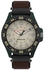 Timex T4B265 Men’s Green Bezel Brown Leather Watch