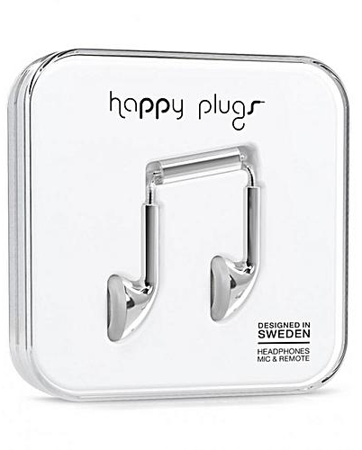 Happy Plugs Earbuds - Silver