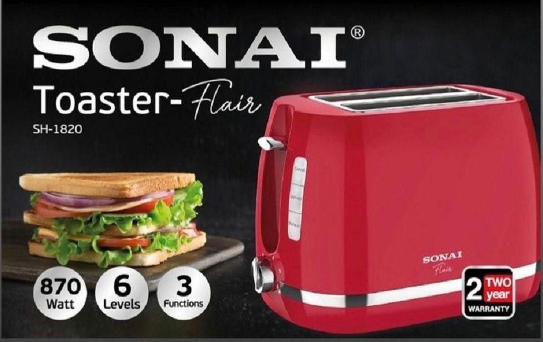 Sonai SH-1820 - Toasty Toaster - 870W - Red