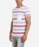 Hero Basics Chest Pocket Striped T-Shirt - White, Grey & Red