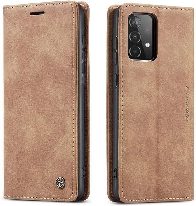 Kowauri Flip Case For Samsung Galaxy A72,Leather Wallet Case Classic Design With Card Slot And Magnetic Closure Flip Fold Case For Samsung Galaxy A72 6.7 Inch (Brown)