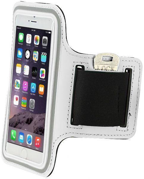 Sports Running Armband Case cover holder for iPhone 6 Plus Samsung Note 3/4 White