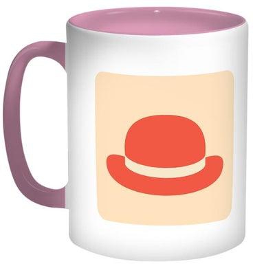 Hat Printed Coffee Mug Beige/Orange/Pink