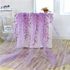 DEALS FOR LESS - Window Sheer, Willow Leaves Design, Puple  Color set of 2 Pieces.