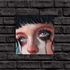لوحة جدارية خشبية فتاة تبكي أم دي اف مقاس 30x30 سنتيميتر
