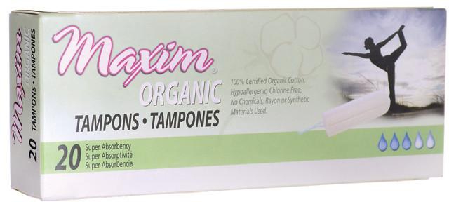 Maxim Organic Tampons - Super - 20 Units