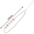 FuashceR Beaded Phone Lanyard Cell Phone Strap Charm Pearl Phone Charm Wrist Strap Beaded Mobile Phone Pendant for Women Girls, Simulated Pearl