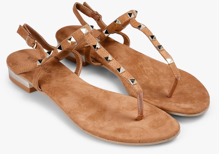 Camel Studded Sandals