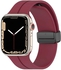 Spigen Silicon Strap For Apple Watch with Magnetic Folding Buckle 49mm 45mm 44mm 42mm - Mulberry