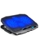 2 Fan USB Blue LED Light Laptop Cooling Pad - Black