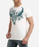 Bucks Casual Printed T-Shirt - Off White & Teal Green