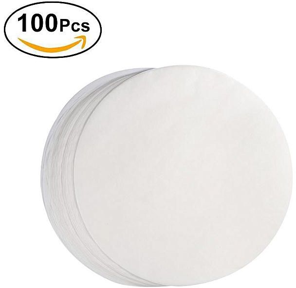 100Pcs Non-stick Round BBQ Paper Baking Sheets 11 Inch Barbecue Tin Foil Paper for Grill Line Cook Outdoor BBQ