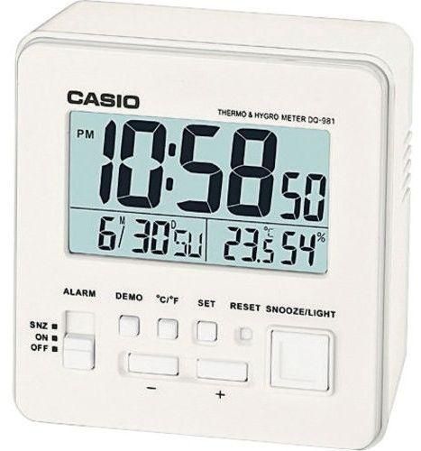 Casio DQ-981-9D Alarm Clock -White