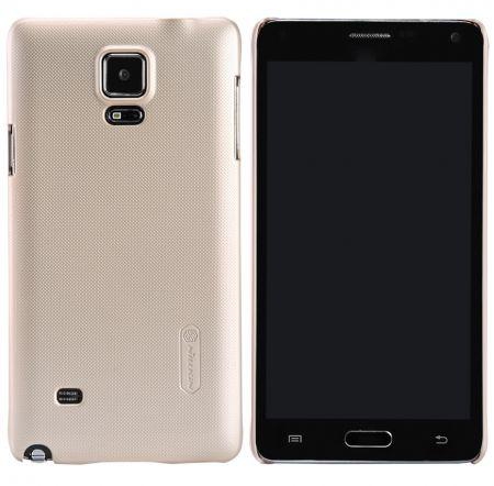 Nillkin Samsung Galaxy Note 4 SM-N910S N910 Frosted Hard Case Cover With Screen Protector - Gold