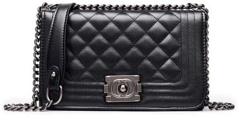 ikeoat Cross-body Bag for Women, Medium Size Shoulder Tote Bags, Soft Leather Women's Shoulder Handbags Black