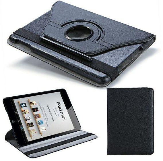 360 Degrees Rotating Protective Smart Cover PU Leather Case Skin with Stand for iPad Mini