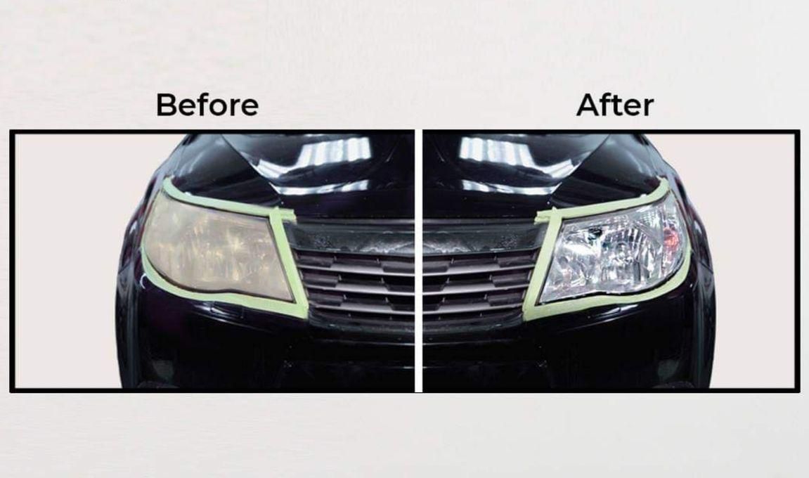 Vehicle Headlight Headlamp Cleaning - Repair Restoration Kit