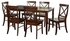 Dove Lacquered 6-Chair Dining Set, Brown - DR1079
