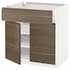 METOD / MAXIMERA Base cabinet with drawer/2 doors, white/Voxtorp dark grey, 80x60 cm - IKEA