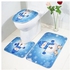 Universal 3Pcs Set Christmas Snowman Toilet Seat Covers Rug Bathroom Mat Xmas Decorations