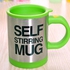 Auto Mixing Cup Stainless Plain Self Stirring Hot Cold Drink Tea Coffee Soup Novelty Mug (Green)