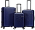 Rockland Skyline 3 Piece Abs Non-Expandable Luggage Set