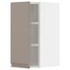 METOD Wall cabinet with shelves, white/Lerhyttan black stained, 30x60 cm - IKEA