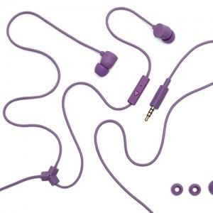 Zound Coloud Colors In-Ear Headphones with Mic & Remote, Purple